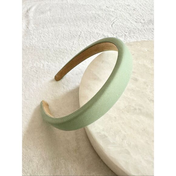 Eucalyptus green puff headband - Picture 2 of 2